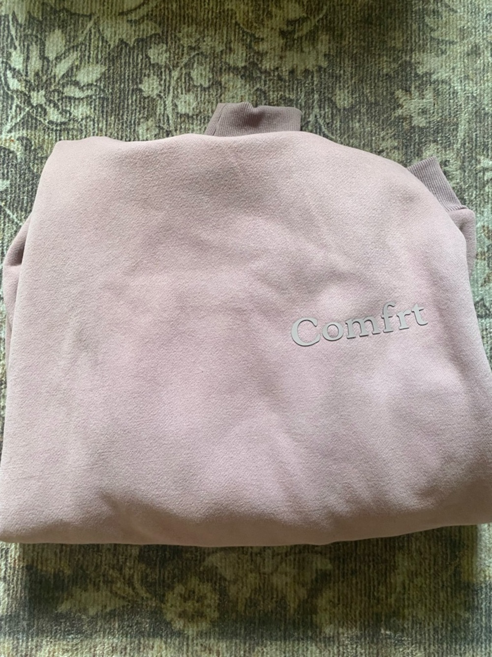 Comfit Embroidered Crewneck Sweater in color orchid